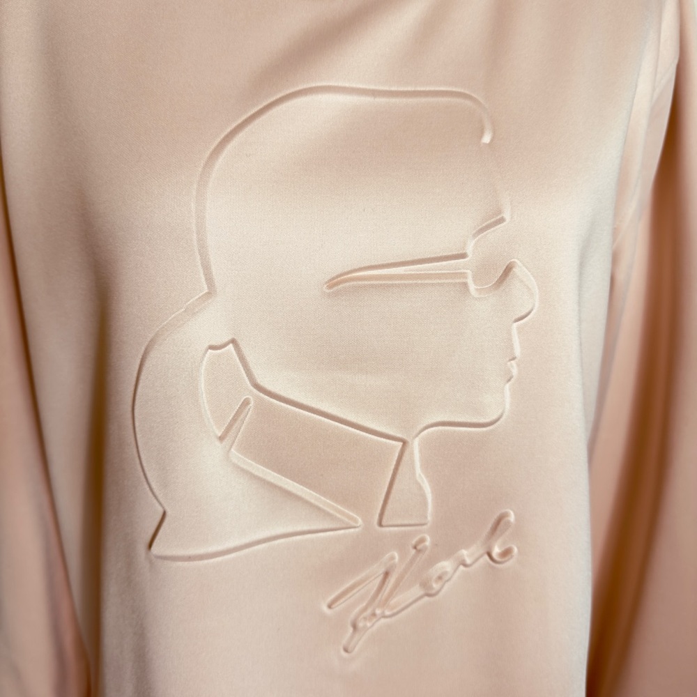 Karl Lagerfeld Paris Sweatshirt Blush Long Sleeve Medium - Picture 3 of 5